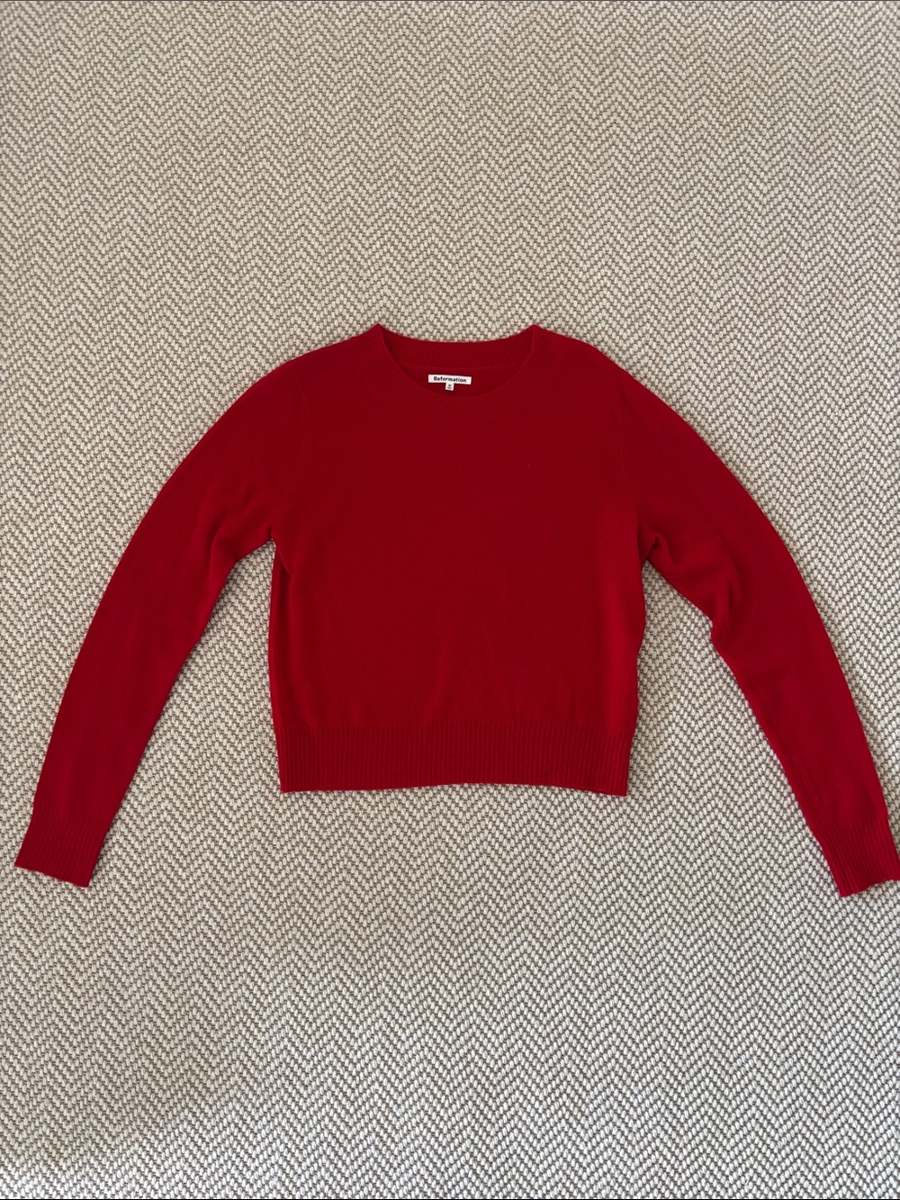Reformation Red Crewneck Sweater